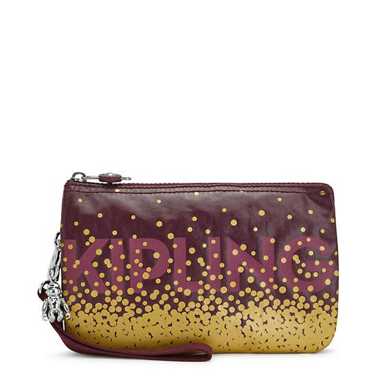 Kipling Creativity Extra Large Metallic Wristlet Tassen Bordeaux | België 1149LI